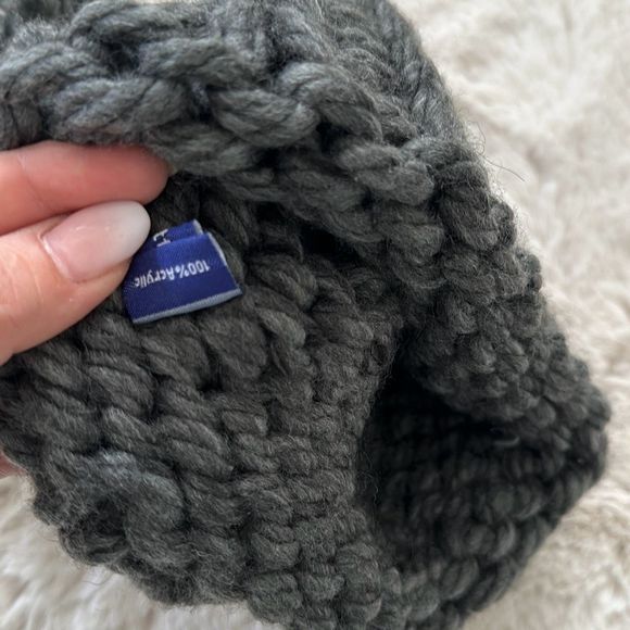 Hat Attack Chunky Knit Beanie Pom Hat Charcoal OS